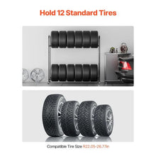 59.5x20.9x59.5 In Rolling Tire Storage Rack2-Shelf Tire Garage Workshop Repair Shop LX061