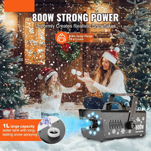 800W Snow Making Machine Handheld or Hanging Snow Maker with LED Lighting
