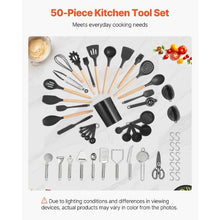 Cooking Utensils Set Silicone Spatula Spoon Heat Resistan Tools for Kitchen HZ-02(Pack of 50)