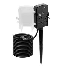 Extension Cord Extension Cord Outdoor Power Strip Weatherproof with Cover 6 Outlets