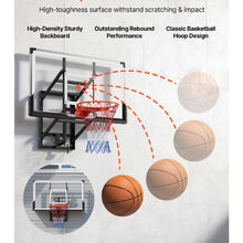 54" Adjustable Wall-Mount Basketball Hoop – Indoor/Outdoor for Playing