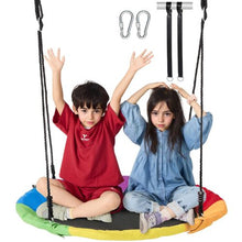 40" Multicolor Saucer Tree Swing – 750 lbs Capacity, 900D Oxford Seat with Straps & Adjustable Ropes