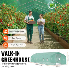 29.53x9.84x6.6 Ft Green Galvanized Frame PE Cover Walk-in Tunnel Greenhouse HS-F039