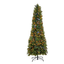 Prelit Fir Wood Artificial Christmas Tree Xmas with 240 Colorful LED and 11 Lighting Modes Decoration (6FT)
