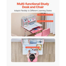 Adjustable Kids Study Desk & Chair Set (Pink)