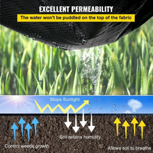 4 x 300' Ft Black Cover Mat Heavy Duty Woven Grass Control Geotextile for Garden 5.8oz Landscape Fabric Weed Barrier VV-FCB-PE 4*300FT 5.8OZ