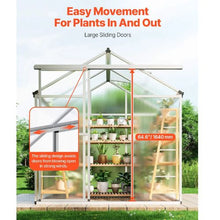 6 x 4' Ft Outdoor Walk-in Greenhouse for Garden Polycarbonate Greenhouse SNG190-2