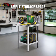 24 X 24 In Stainless Steel  Work Food Prep Table for Kitchen GZT60-6080