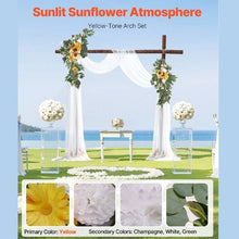 21' Ft Wedding Arch Draping Fabric Reception Backdrop Wedding Decoration Artificial Wedding Arch Flowers Kit (Pack of 3)