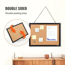 Cork Board Cork Board Double-sided Bulletin Board with MDF Sticker Frame for Office&Home
