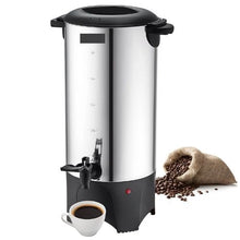 50 Cups Commercial Coffee Urn Stainless Steel Quick Brewing for Easy Cleaning Silver
