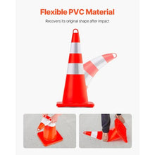 12" x 28" PVC Traffic Cones with Reflective Collars & Weighted Base