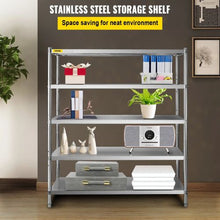 60 X 18.5 Inch Stainless Steel Shelving  5 Tier Adjustable Shelf Storage for Kitchen RK60-5L