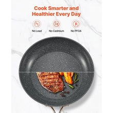(3 Piece) Frying Pan Skillet Aluminum Egg Fry Pans Kitchen (Grey)