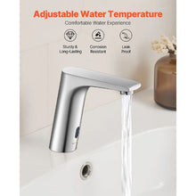 Touchless Bathroom Sink Faucet Automatic Motion Sensor Restroom for 9/16 in Pipe Brushed