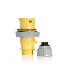 Leviton 30 Amp 125V LEV Series IEC Pin & Sleeve Plug with Clamp Yellow 330P4WLEVA