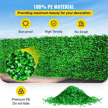 Artificial Boxwood Hedge Panel, 48pcs 10x10" UV Green Grass Wall, Fake Boxwood Privacy Fence for Indoor/Outdoor Garden & Backyard Decor