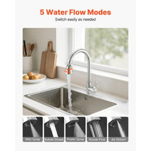 15/16" 360° Swivel Faucet Aerator, 5-Function Sink Sprayer Attachment with 55/64" Adapter