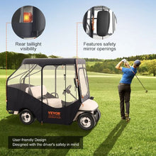 4 Passenger Golf Car Cover 600D Polyester Full Cover for Waterproof and Sunproof COV-24
