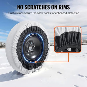 Thickened Snow Socks with Elastic Straps for Tires WB-M