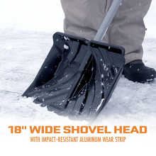 18-Inch Shovel 34.5-Inch Shaft Steel Shaft Impact-Resistant Snow Shovel