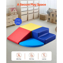 Climbing Toys, 4-Piece Foam Set for Toddlers, PU Leather Indoor Playset for Crawling & Sliding for Kids