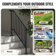 Black Outdoor for Seniors Porch Deck Handrails for Style 2