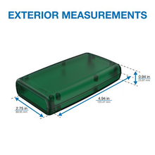 Mother Board Fixing Storage Box Translucent Green ,Hand Held Enclosure With Removable End Panel H65TRGR