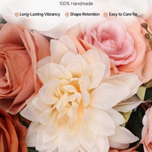 33' Ft Burnt Orange Wedding Arch Draping Fabric Reception Backdrop Wedding Decoration Artificial Wedding Arch Flowers Kit XH-HQ07 (Pack of 5)