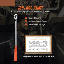 1.3 cm Adjustable Torque Wrench Set with Adapters Extension 18250FTLB