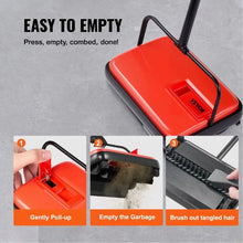 6.7 Inch Carpet Sweeper Manual Floor Sweeper with for Home Office Carpets Pet Hair Dust