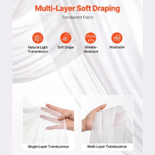 21' Ft White Wedding Arch Draping Fabric Reception Backdrop Wedding Decoration Artificial Wedding Arch Flowers Kit XH-HQ03 (Pack of 4)