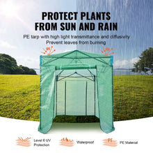 8.7 x 6 x 7.6' Ft High Strength PE Cover with Doors and Windows and Powder-Coated Steel Frame Pop Up Greenhouse WGH-8692-PE-75