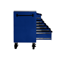 72” RS Pro Blue 16 Drawer Roller Cabinet with Stainless Steel BL04072164
