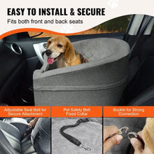 55 lbs Dog Booster Car Seat Pet Car Seat Small Dog up to  for Car JBS-PCS-006-DarkGray
