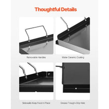 32x14 inch Carbon Steel Griddle for Camping Tailgating Party