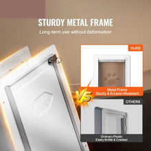 12.28" x 17.13" Pet Door Metal Frame with Lock and 3-Flap System Weatherproof Doggy Door for Cat Doggie Kitties