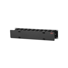 APC NETSHELTER CABLE MANAGEMENT, HORIZONTAL CABLE MANAGER, 2U, SINGLE SIDE WITH COVER, BLACK, 483 X 88 X 110 MM - AR8600A