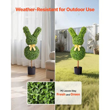 36 In Artificial Topiary Bunny-Shape Boxwood Ball for Outdoor &Indoor