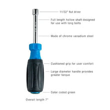 11/32" Hollow Nut Driver and 3" Shaft ND-6301132 (Pack of 5)