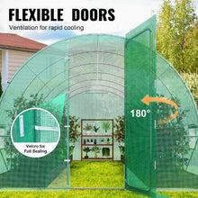 28 x 10 x 7.5' Ft Green Galvanized Frame PE Cover Walk-in Tunnel Greenhouse VV-TG-206-PE