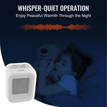 9 Inch 1500W Portable Electric Space Heater with Thermostat, Quiet Ceramic Indoor Heater for Office or Room