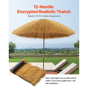 19-20 X 236.4 Inch  Mexican Style Tiki Hut Bar Grass Skirt Roof and Artificial Thatch Roofing D1-50600