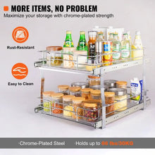 20W×21D×15H inches Heavy Duty Slide Out Pantry Shelves Steel Roll Out Drawers Sliding for Kitchen LX-C9276