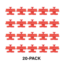 Red Nylon Forward Keyhole Post Clips AC1051KH20(Pack of 20)
