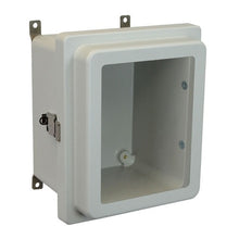 8 Inch Width Padlocking JIC Size Fiberglass Enclosure with Windows AM1084RLW