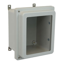 10 Inch Height AM-R Series JIC Size Fiberglass Enclosure with Windows AM1086RHW
