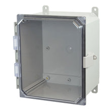 8 Inch Width Non Metallic Snap Latch Polycarbonate Enclosure with Clear Covers AMP1086CCNL