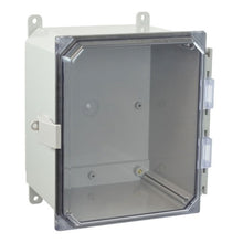 8 Inch Width Non Metallic Snap Latch Polycarbonate Enclosure with Clear Covers AMP1086CCNL