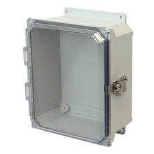 8 Inch Width Twist JIC Size Fiberglass Enclosure with Clear Covers AMU1084CCTF